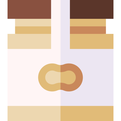 mantequilla de maní Basic Straight Flat icono