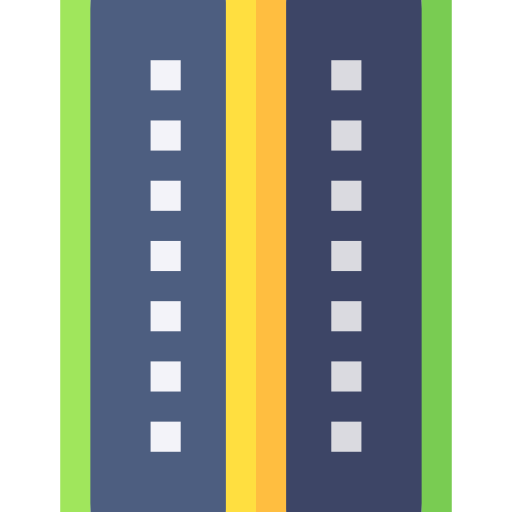 carril Basic Straight Flat icono