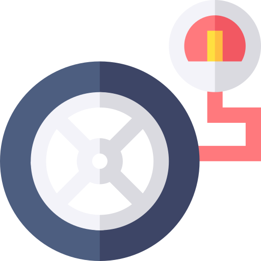 Wheel pressure Basic Straight Flat icon