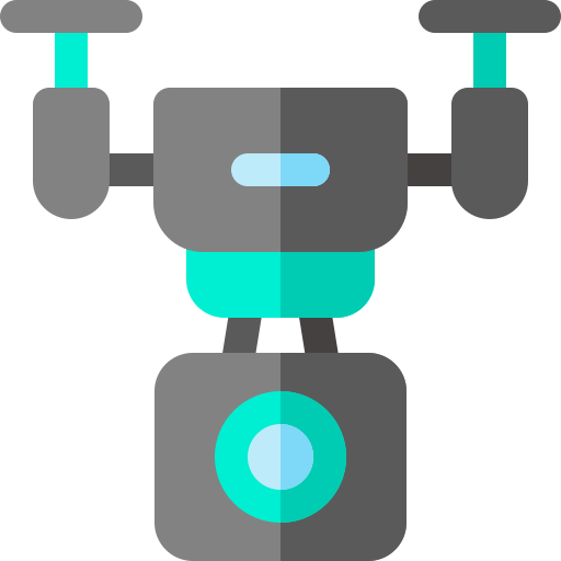 Camera drone Basic Rounded Flat icon