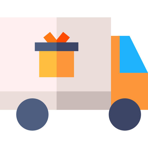 Delivery truck Basic Straight Flat icon