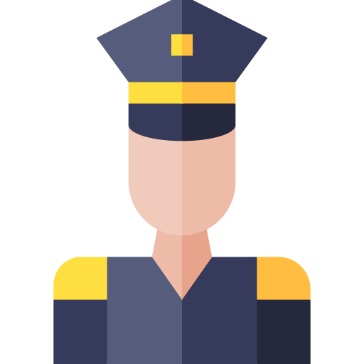 Policeman Basic Straight Flat icon