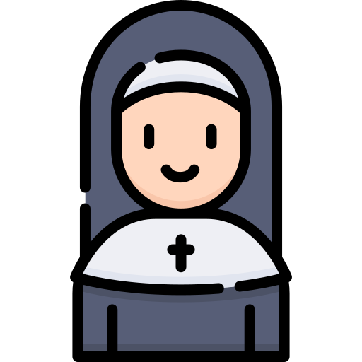 수녀 Special Lineal color icon