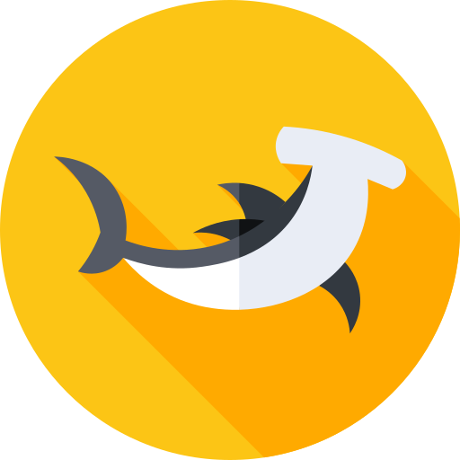hammerhai fisch Flat Circular Flat icon