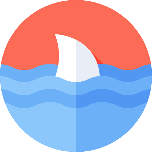 haai Flat Circular Flat icoon