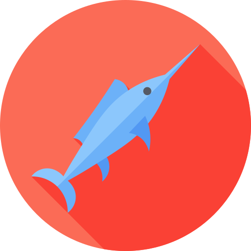 zwaardvis Flat Circular Flat icoon