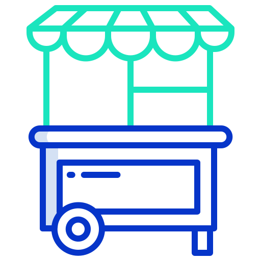 Food cart Icongeek26 Outline Colour icon