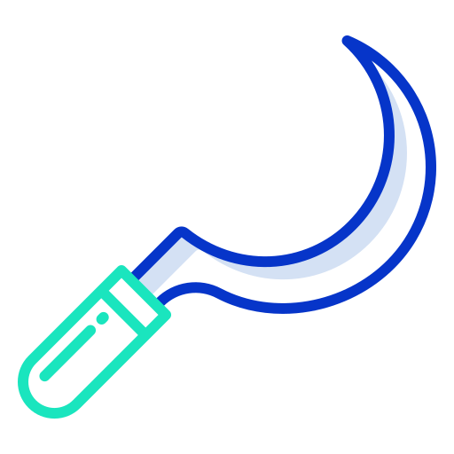 Sickle Icongeek26 Outline Colour icon