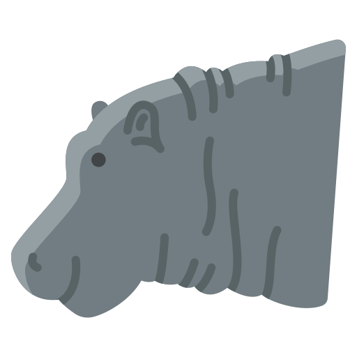 hipopotam Icongeek26 Flat ikona
