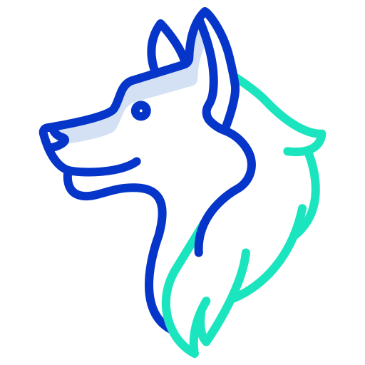 wolf Icongeek26 Outline Colour icon