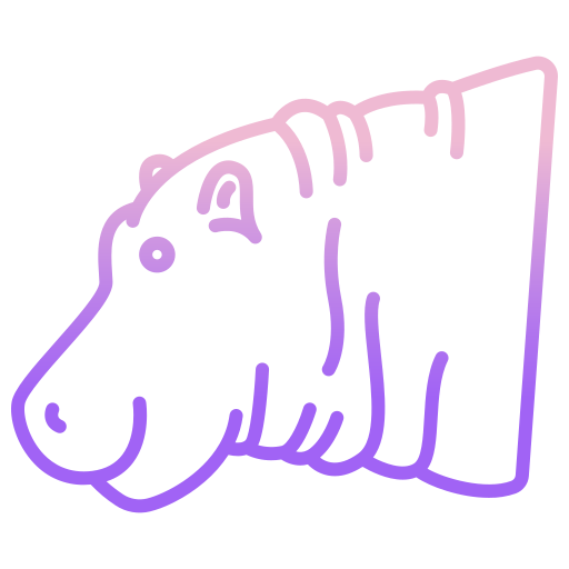 hipopótamo Icongeek26 Outline Gradient Ícone