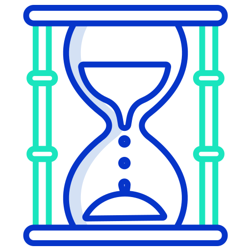 reloj de arena Icongeek26 Outline Colour icono