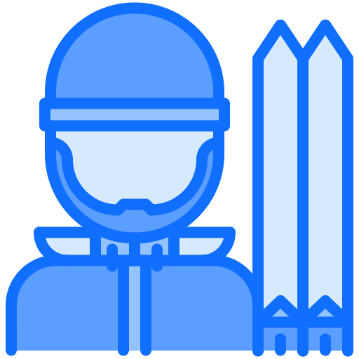 esquiador Coloring Blue icono