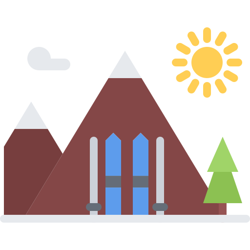 wintersport Coloring Flat icon