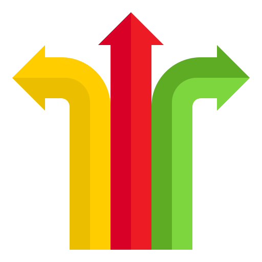 gráfico de flecha srip Flat icono