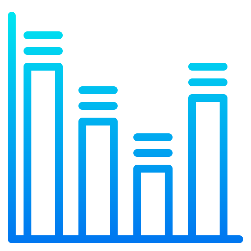 grafico a barre srip Gradient icona