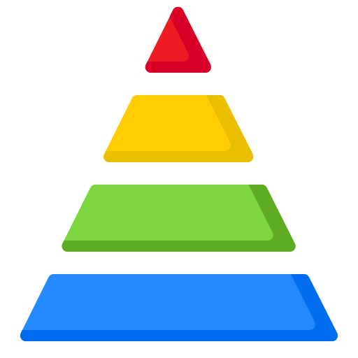 piramide srip Flat icona