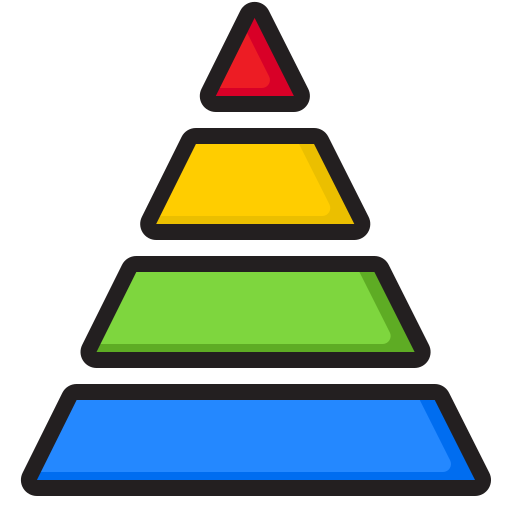 piramide srip Lineal Color icoon