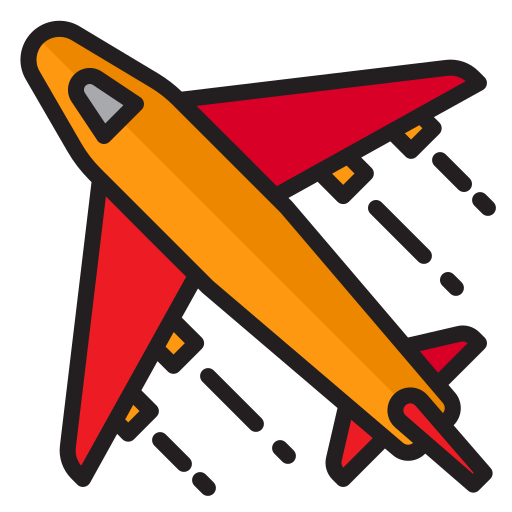 samolot srip Lineal Color ikona