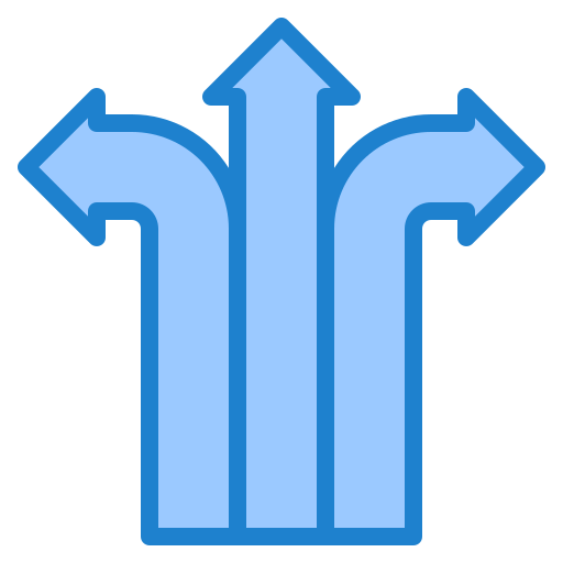 grafika strzałki srip Blue ikona