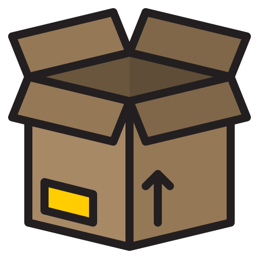 Коробка доставки srip Lineal Color иконка