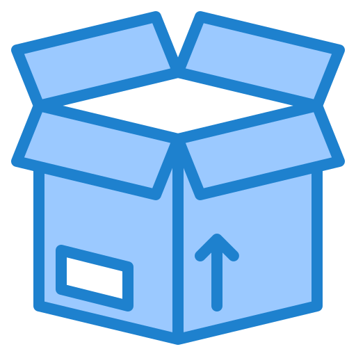 caja de entrega srip Blue icono