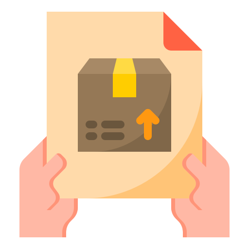 Delivery file srip Flat icon