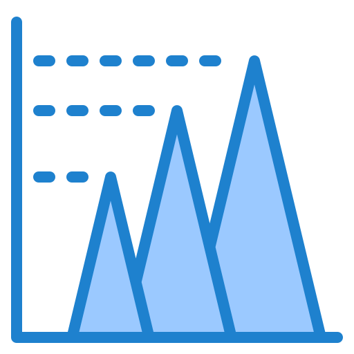 wykres słupkowy srip Blue ikona