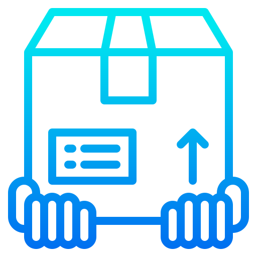 Delivery box srip Gradient icon