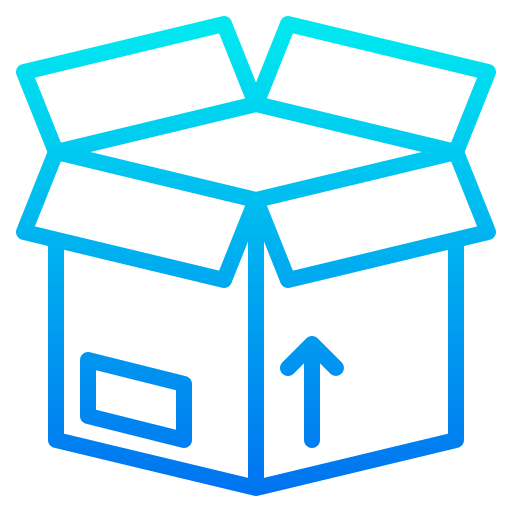 Delivery box srip Gradient icon