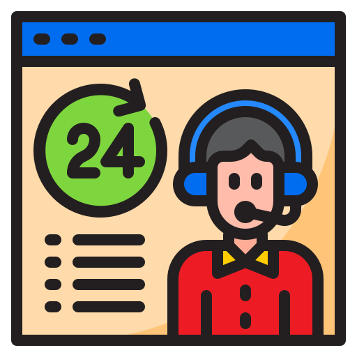 call center srip Lineal Color icon