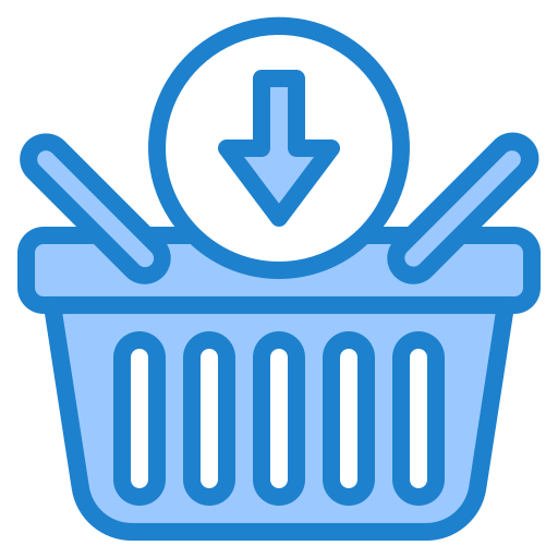 cesta de la compra srip Blue icono