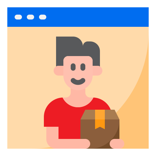 Delivery courier srip Flat icon