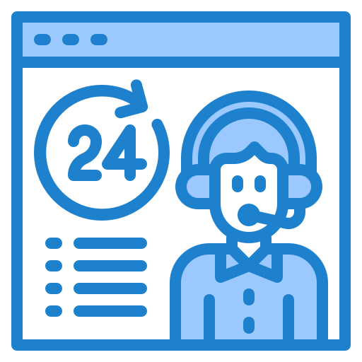 コールセンター srip Blue icon