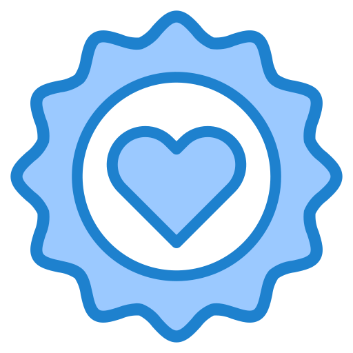 corazón srip Blue icono