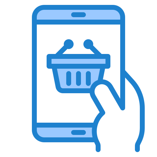 Онлайн шоппинг srip Blue иконка