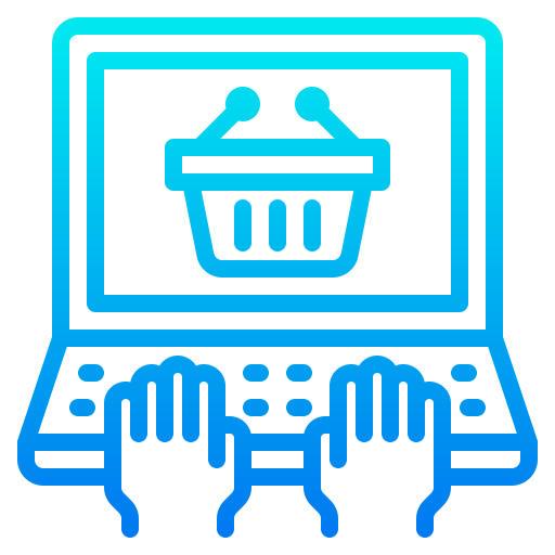 온라인 쇼핑 srip Gradient icon