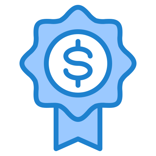 etiqueta de precio srip Blue icono