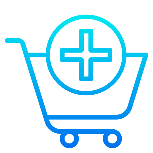 Shopping cart srip Gradient icon