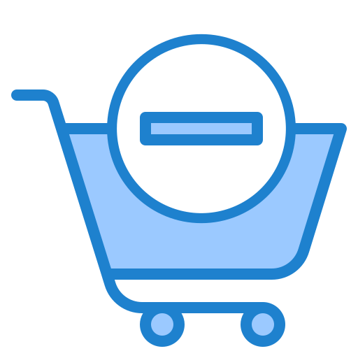 쇼핑 카트 srip Blue icon
