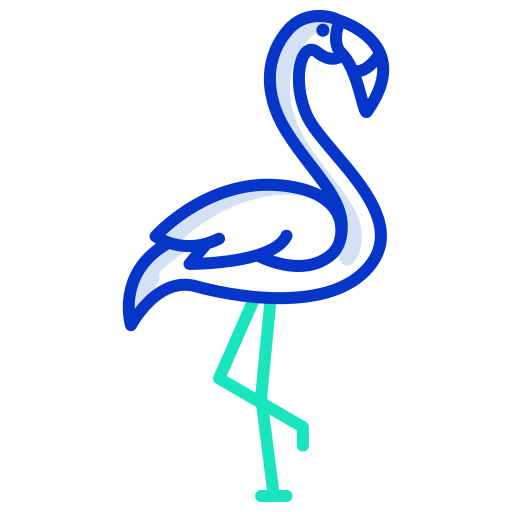 flamingo Icongeek26 Outline Colour icoon