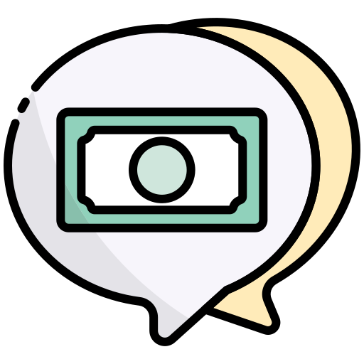 rozmowa o pieniądzach Generic Outline Color ikona