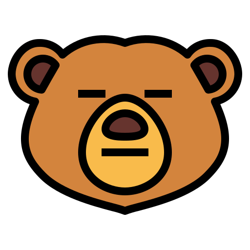 Bear Smalllikeart Lineal Color icon