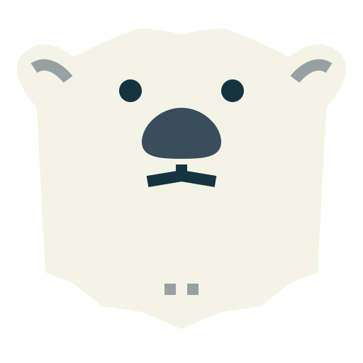 Polar bear Smalllikeart Flat icon