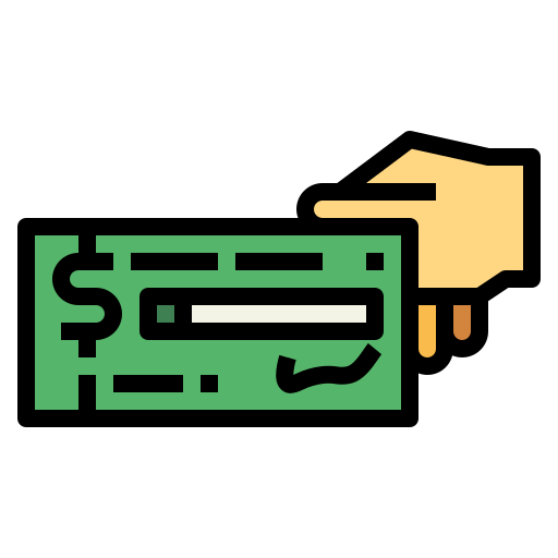 Bank check Smalllikeart Lineal Color icon
