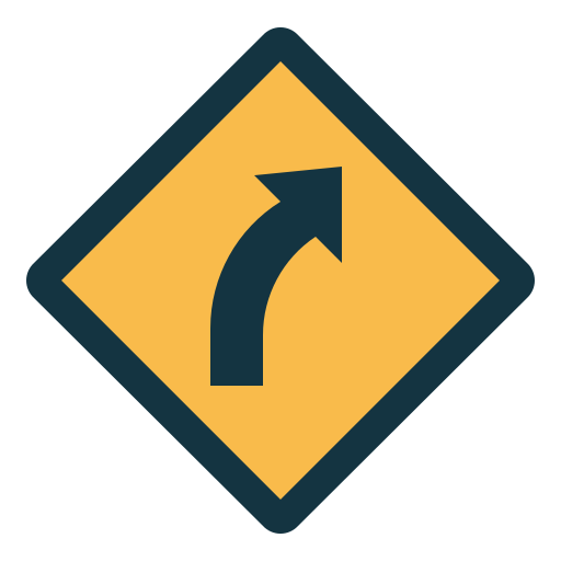 Right turn Smalllikeart Flat icon