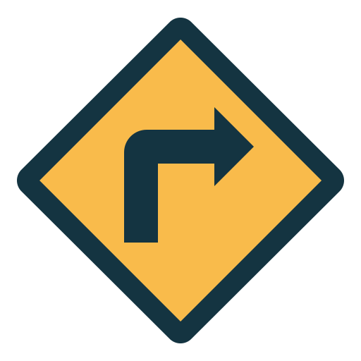 Turn right Smalllikeart Flat icon