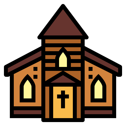 교회에 Smalllikeart Lineal Color icon