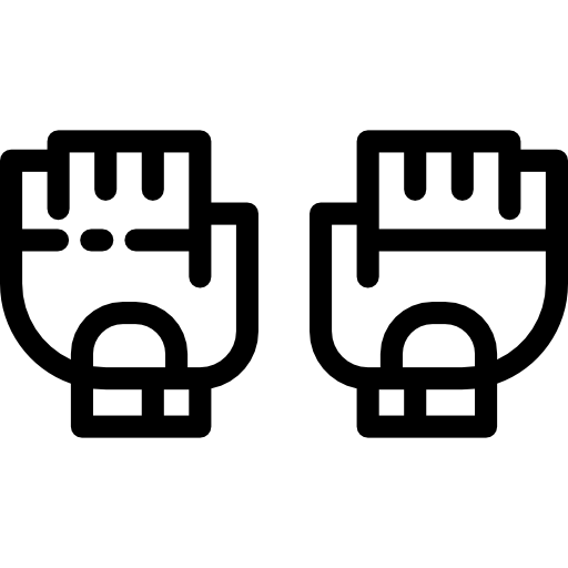guanti da allenamento Detailed Rounded Lineal icona