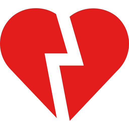 gebroken hart Alfredo Hernandez Flat icoon